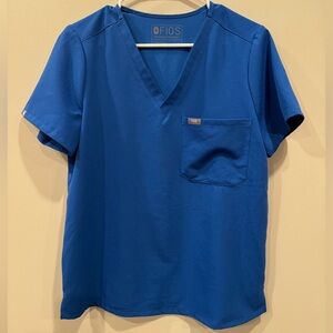 Figs Women's Blue V-Neck Top